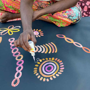 Bush Yam Story by Janet Golder Kngwarreye (SOLD)