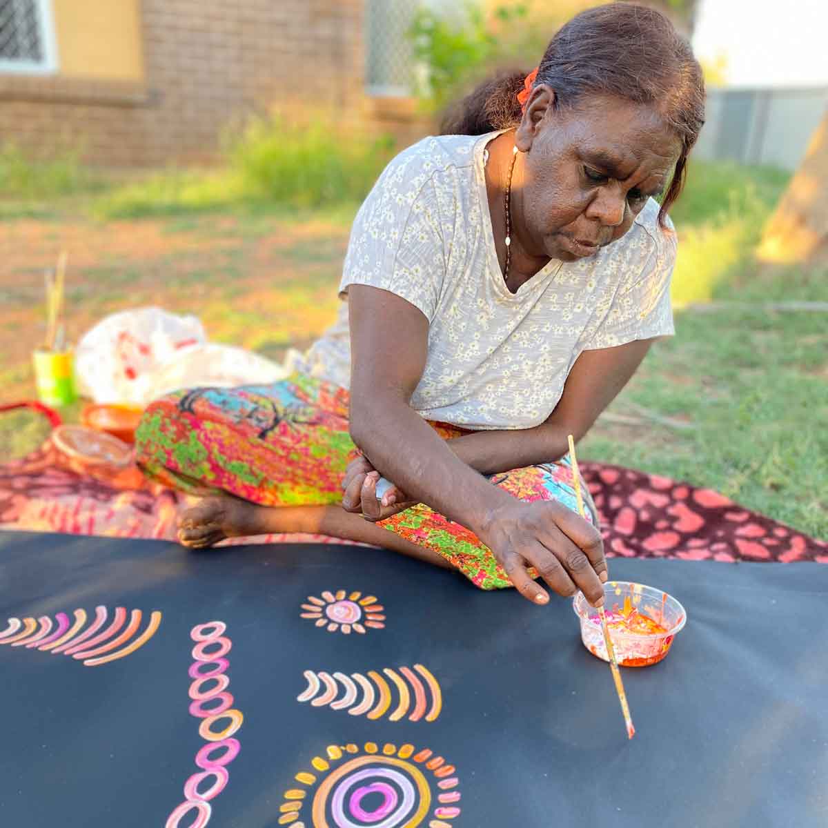 Bush Yam Story by Janet Golder Kngwarreye (SOLD)