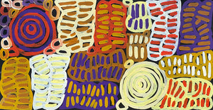My Mother's Country by Betty Mbitjana. Australian Aboriginal painting.