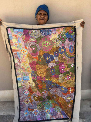 Alhalkere Country by Josie Kunoth Petyarre. Australian Aboriginal Art.