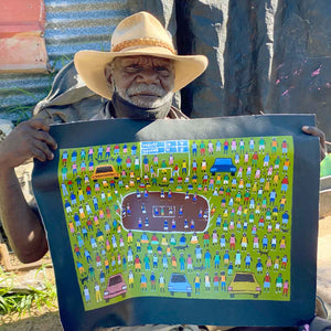 Bush Football by Dinny Kunoth Kemarre (SOLD)