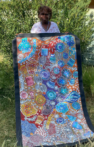 Bush Yam Story by Janet Golder Kngwarreye (SOLD)
