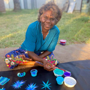 Bush Yam Story by Janet Golder Kngwarreye (SOLD)