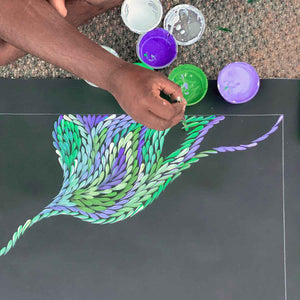 Yam Leaf by Dulcie Pwerle (SOLD)