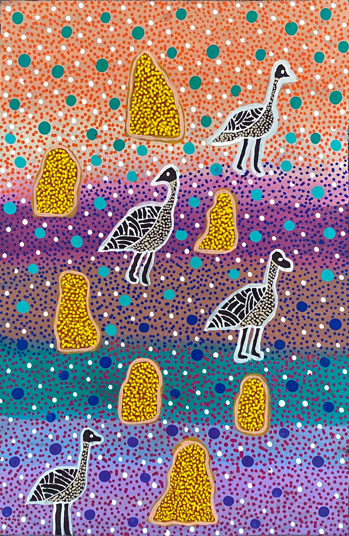 Bush turkey hiding by Nakita Inkamala (SOLD)