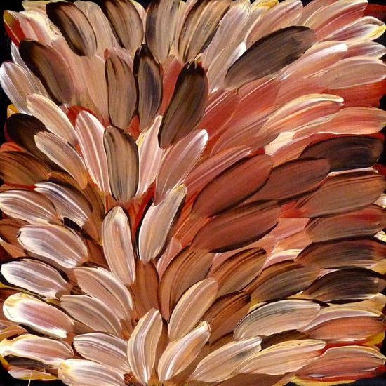 Leaves by Gloria Petyarre by Gloria Petyarre, 45cm x 45cm. Australian Aboriginal Art.