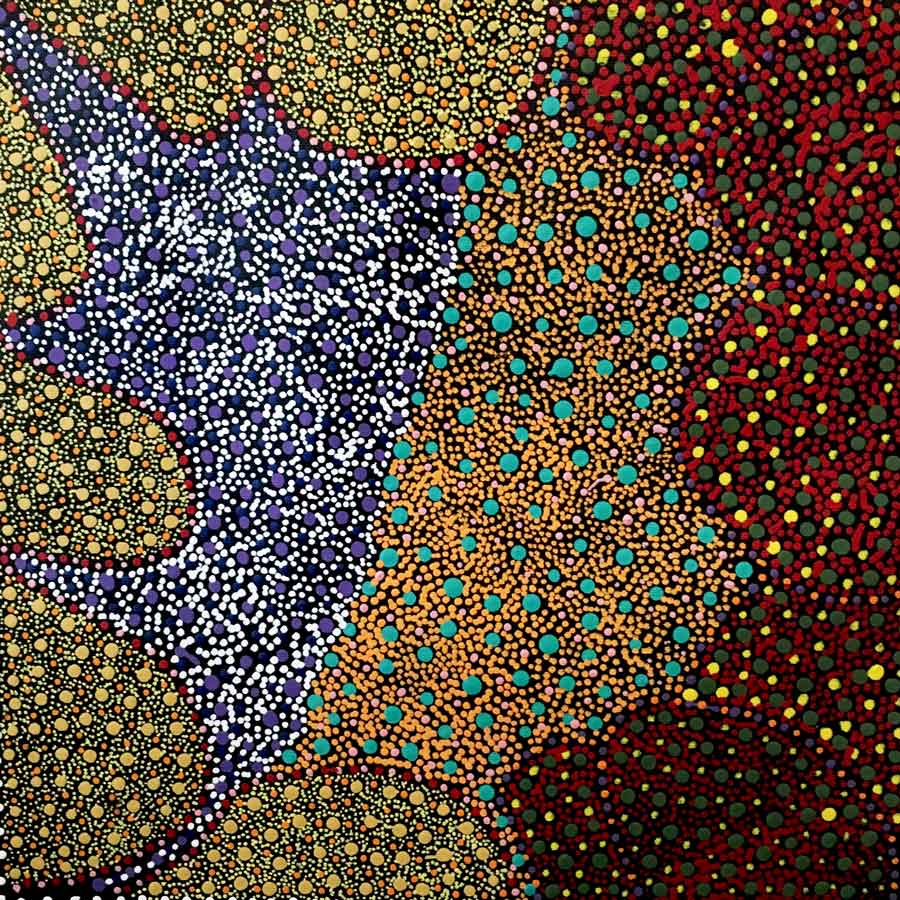 Ntyemeny (Berries) by Shirley Dixon, 30cm x 30cm. Aboriginal Painting. #AboriginalArt #UtopiaLane
