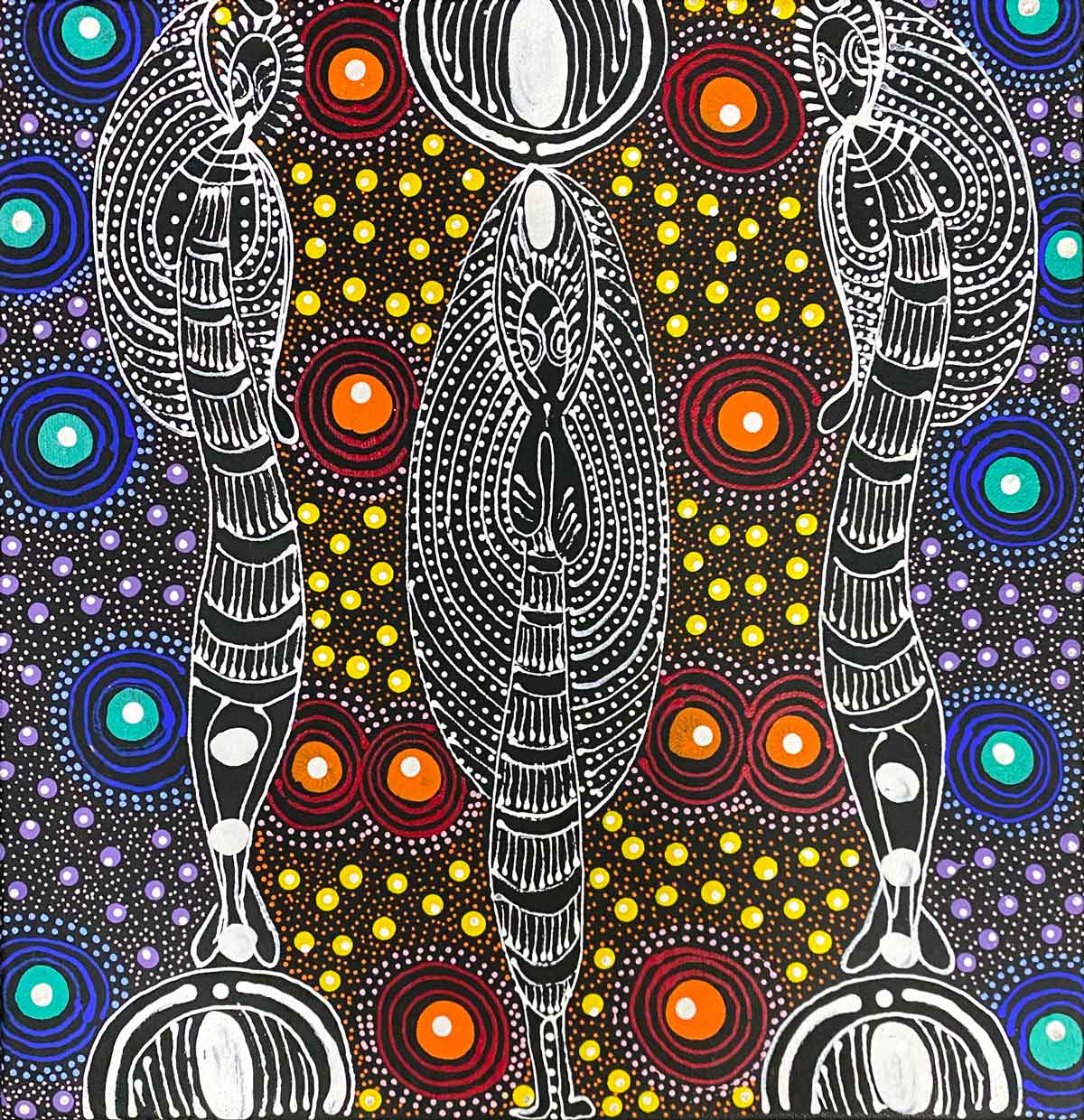 Dreamtime Sisters von Colleen Wallace Nungari | Gestreckt (VERKAUFT)