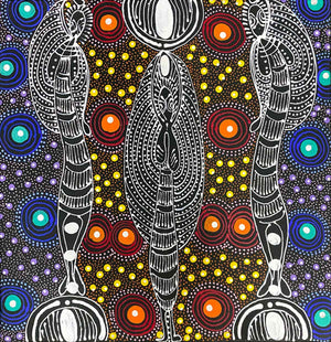 Dreamtime Sisters von Colleen Wallace Nungari | Gestreckt (VERKAUFT)